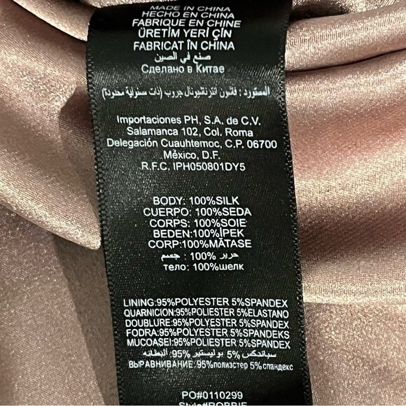 Bebe Robbie 100% Silk Cowl Neck Dress Size Small - Picture 7 of 9